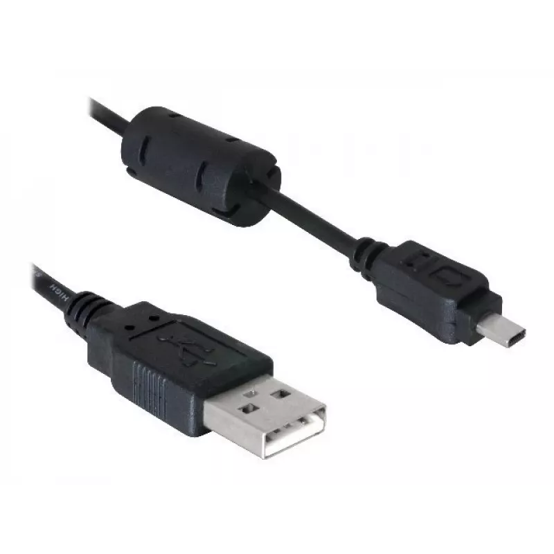 DeLOCK 82414 Cavo USB per connettore fotocamera digitale (Nikon 8 pin UC-E6), 1,83 m, nero