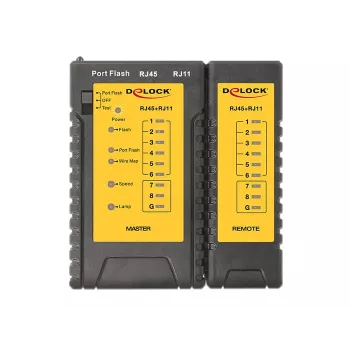 Delock tester per cavi + portfinder - set tester di rete (86407)