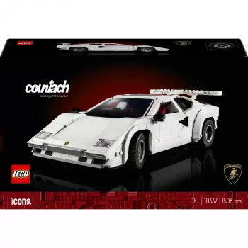 LEGO Icons set da costruzione Lamborghini Countach 5000 Quattrovalvole 10337 — modello da esposizione, 1.506 pezzi, 340×90×160 mm