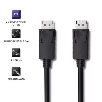 Cavo DisplayPort Qoltec 50373 2 m nero