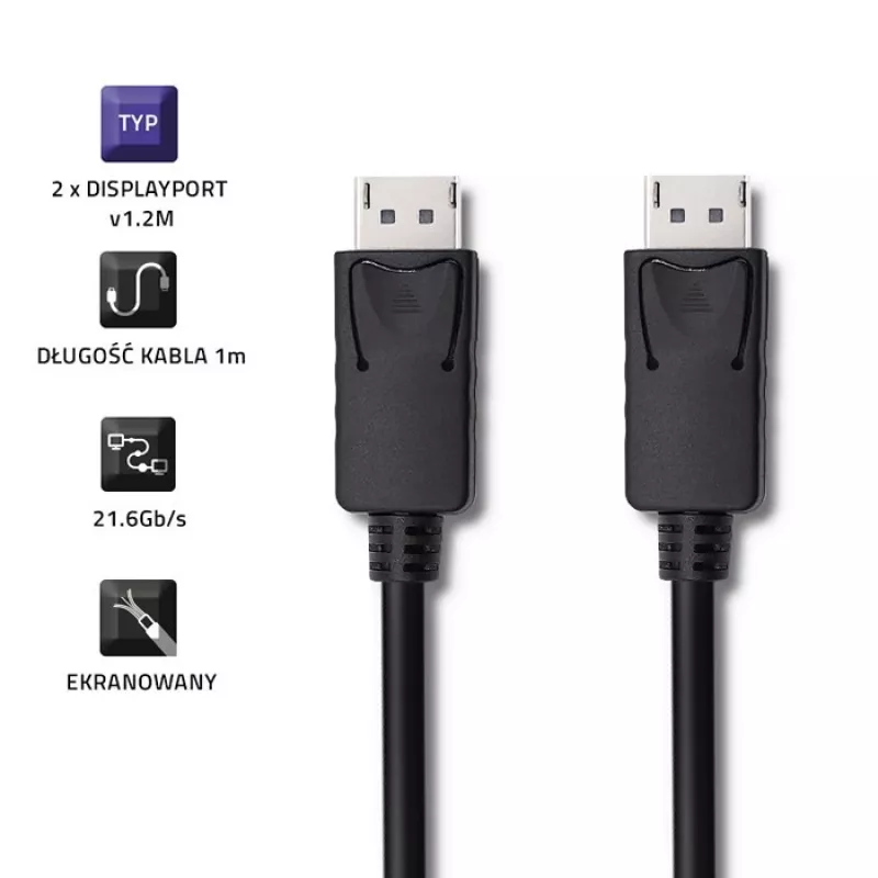 Cavo DisplayPort Qoltec 50373 2 m nero