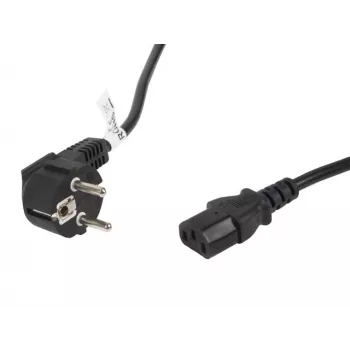 Cavo di alimentazione LANBERG CA-C13C-11CC-0050-BK – 5 m, connettore femmina C13 su CEE7/7, C13 angolato