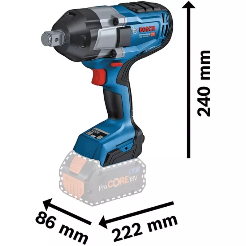 Bosch GDS 18V-1050 H Professional 1750 RPM nero, blu