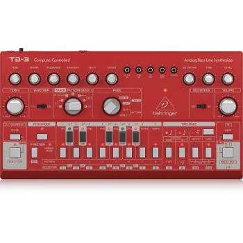 Sintetizzatore analogico Behringer TD-3-RD rosso 9V DC