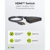 Selettore HDMI 3 to 1 (4K @ 60Hz), switch HDMI (nero, cavo 55cm)