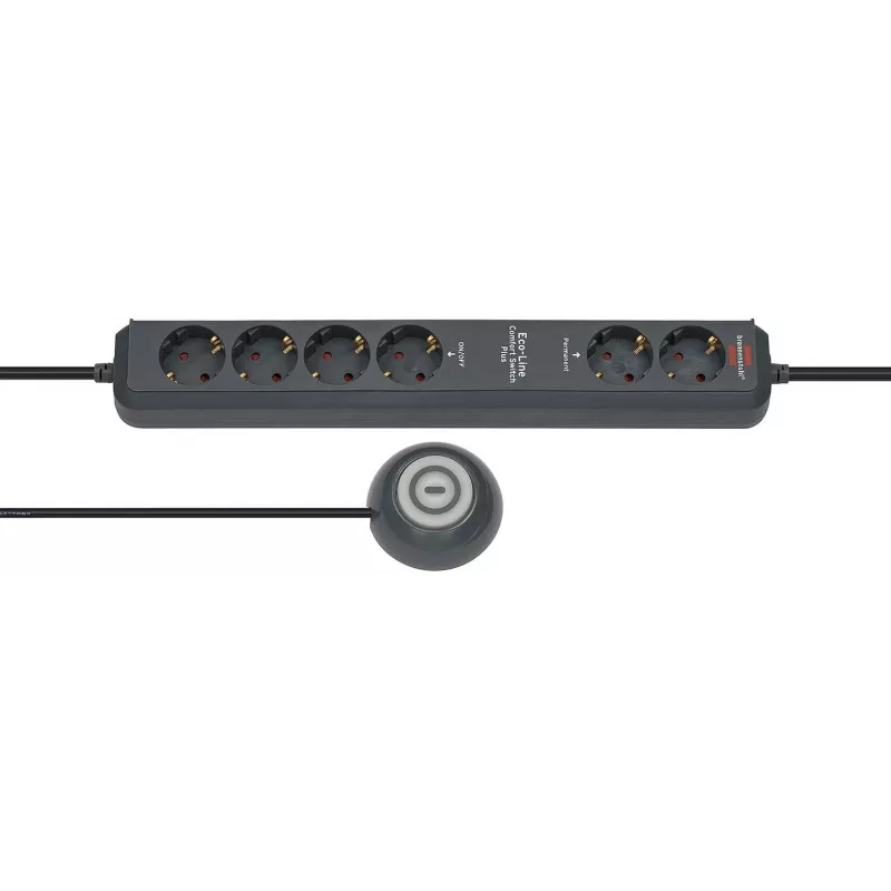 Prolunga di alimentazione Brennenstuhl Eco-Line Comfort Switch 2 m 6 prese AC