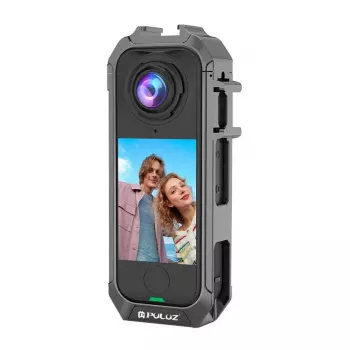 Custodia di protezione in metallo Puluz per Insta360 X4 Air (grigio)