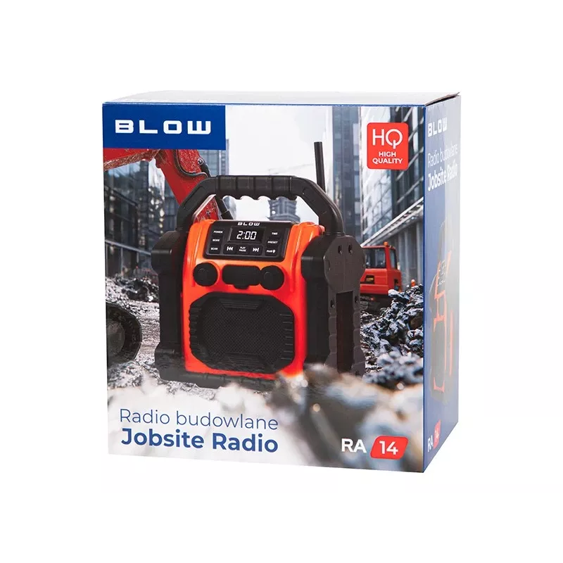 Radio AM/FM portatile BLOW RA14 radio da cantiere, a batteria, ricezione AM e FM