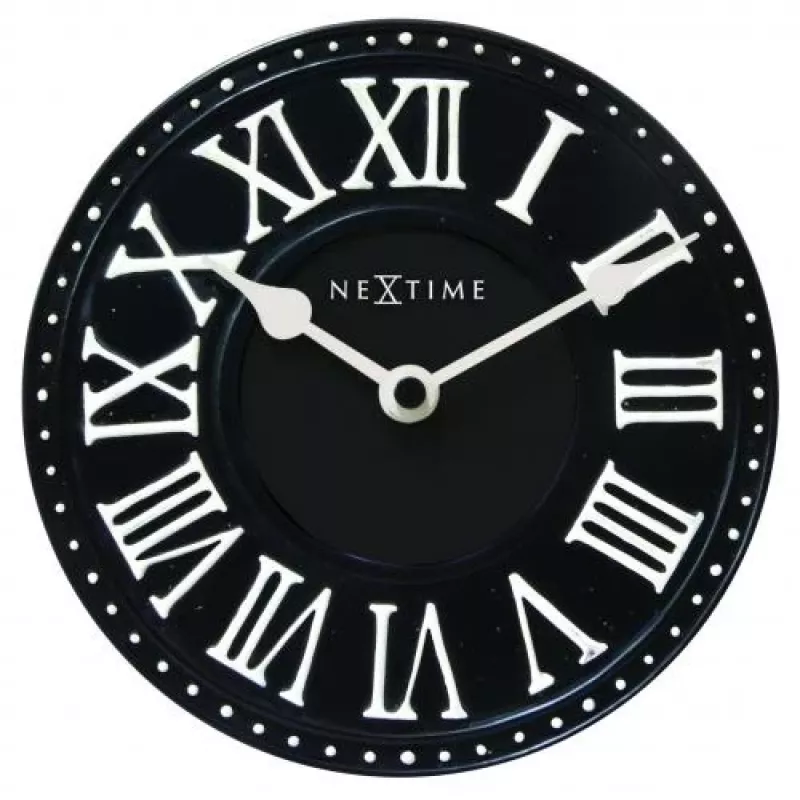 NeXtime orologio 5187zw London Table, Ø16 cm, da parete, nero/bianco