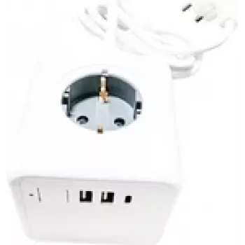 Cubo multipresa Technaxx 5004 bianco spina con terra 1 pz. (5004)