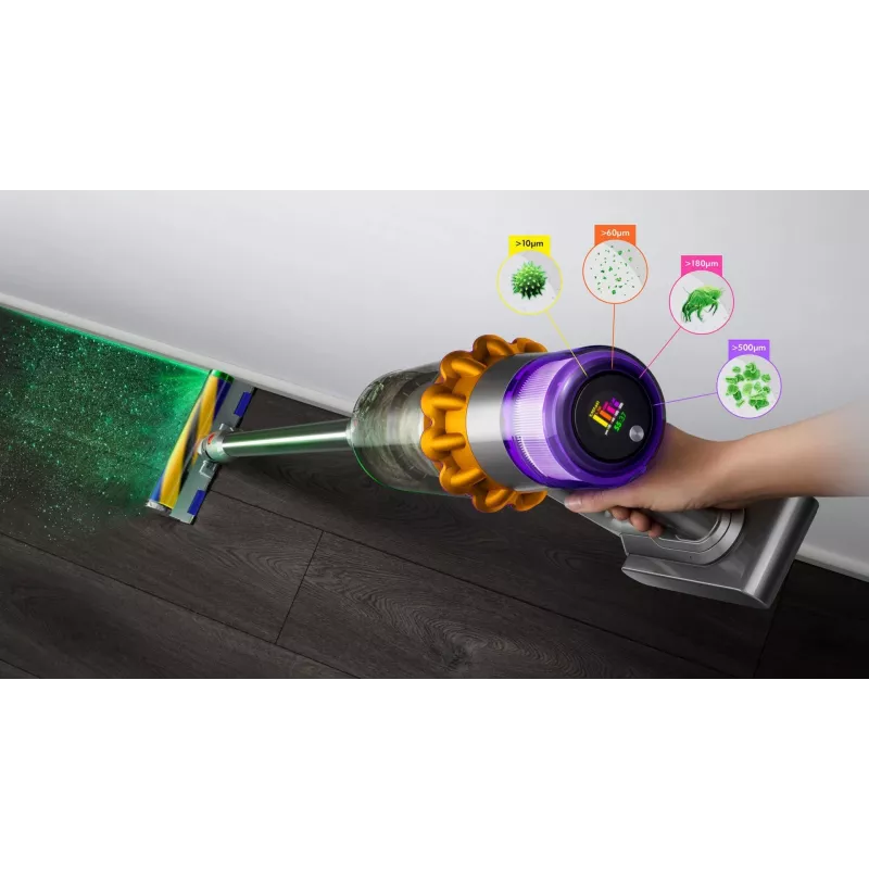 Dyson V15 Detect Absolute Aspirapolvere portatile nichel, giallo 446986-01