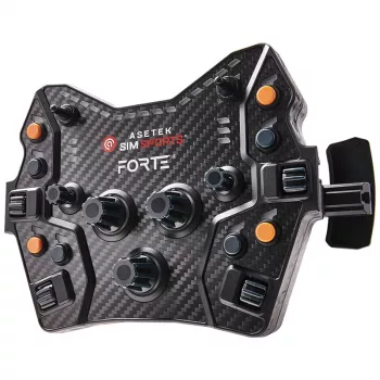 Button Box Asetek SimSports Forte GT — pannello di controllo da corsa compatto con pulsanti e manopole configurabili