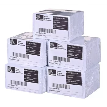 Zebra Premier schede PVC, 30 mil (5 confezioni x 100)