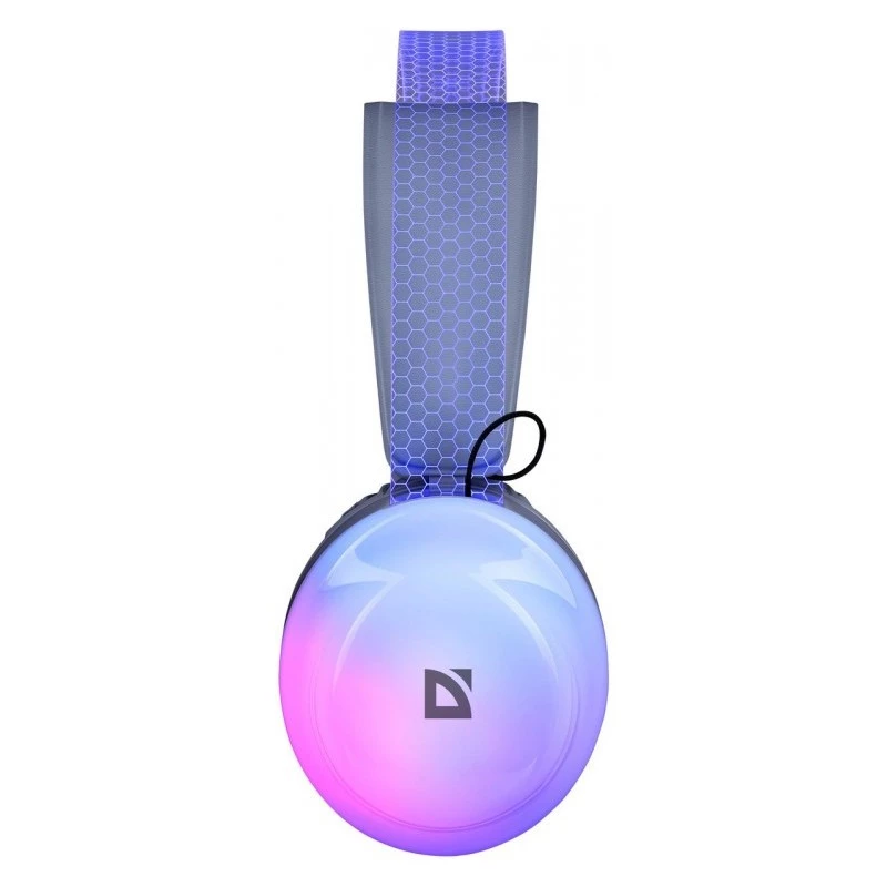 Defender FreeMotion B651 63651 cuffie wireless on-ear, Bluetooth 5.3, retroilluminazione RGB, 20–20000 Hz, 105 dB, USB-C, AUX, bianche