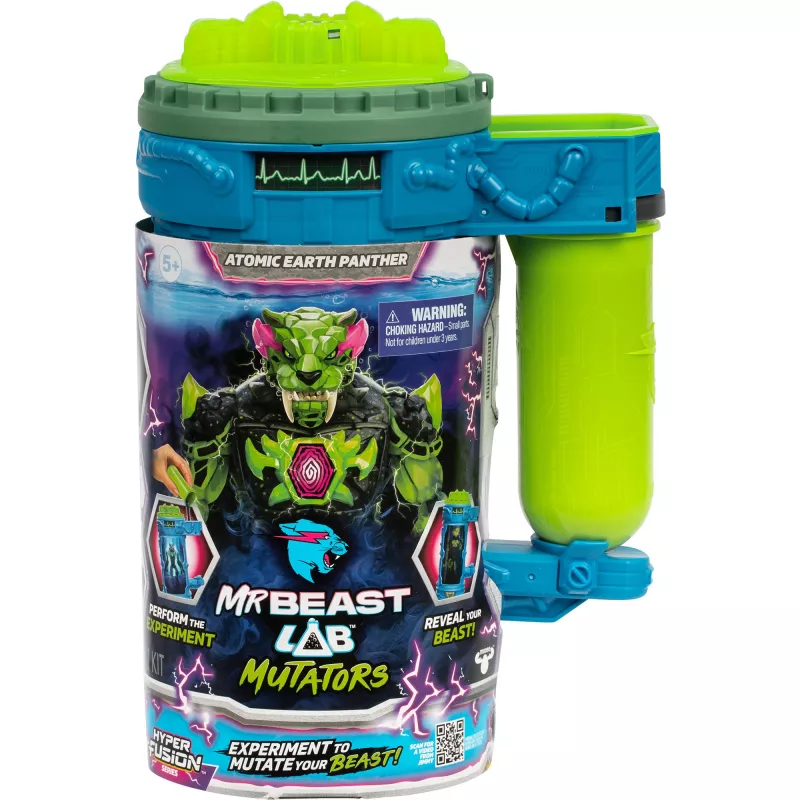 MrBeast Lab Mutators S2 Mutation Chamber - Atomic Earth Panther, personaggio giocattolo