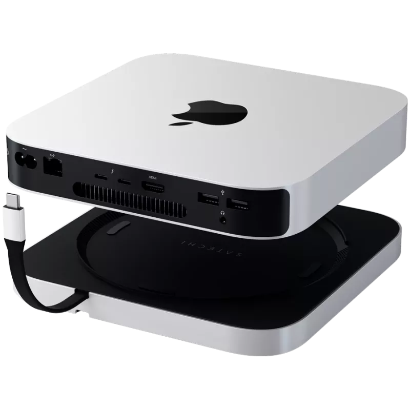Dock per laptop Satechi ST-GMMSHS con filo USB 3.2 Gen 2 Type-C bianco