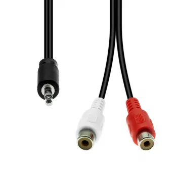 Cavo audio ProXtend 3 pin XLR (maschio) a 2× RCA (femmina) M32XRCAF-002, stereo sbilanciato, 0,2 m