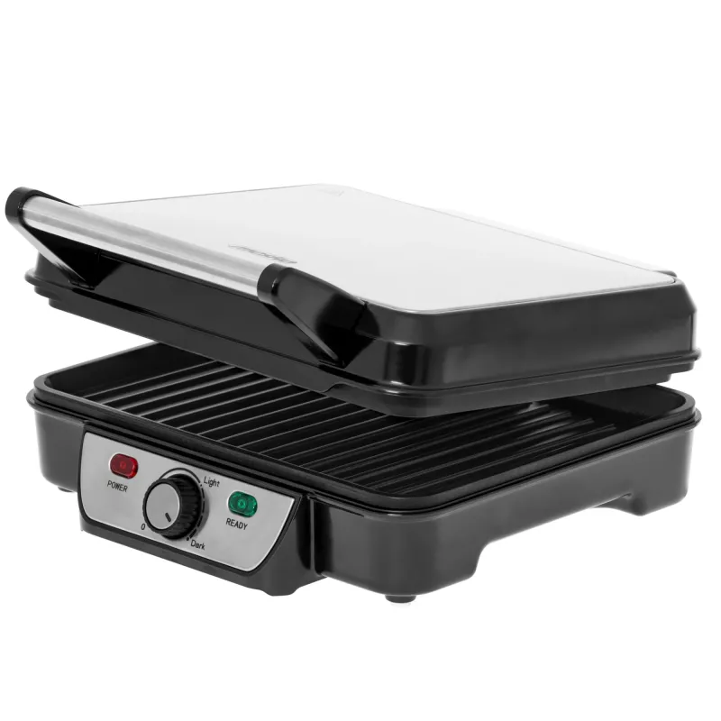 Mesko MS 3050 Griglia di contatto, 1800 W, nero/acciaio inox