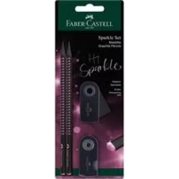 Matita in grafite Faber-Castell 118296 B nero rosa 2 pezzi