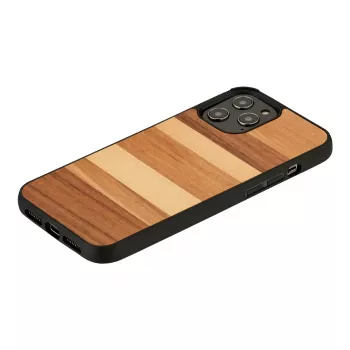 Custodia per cellulare Man and Wood per iPhone 12 / 12 Pro — sabbia nera