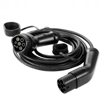 Cavo di ricarica per auto elettrica Type 2 - Type 2, 32A, 22kW, trifase, 5m