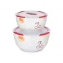Set di ciotole OURSSON BS4781RC/DC rotondo in ceramica 3L bianco 2 pz.
