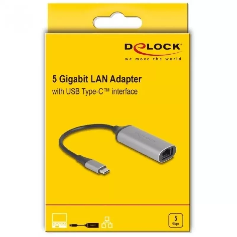 Adattatore per cavo DeLOCK 81570 USB Type-C RJ-45 0,15 m antracite