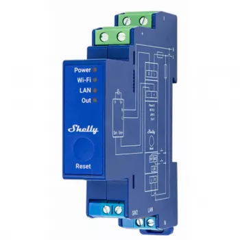 Dimmer da incasso Shelly Pro Dimmer 0/1-10V PM — wireless, 110–240 V, 3 W standby, blu, 19×69×94 mm