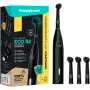happybrush ECO R2 Allblack, adulto, spazzolino elettrico vibrante, pulizia profonda, lucidante, sensibile, 8800 movimenti al minuto, nero, Germania