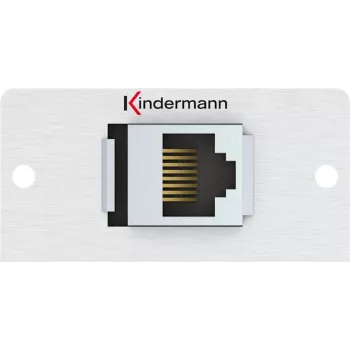 Kindermann Konnect 50 alu - faceplate modulare snap-in - RJ-45 (7444000827)