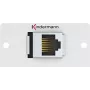 Kindermann Konnect 50 alu - faceplate modulare snap-in - RJ-45 (7444000827)
