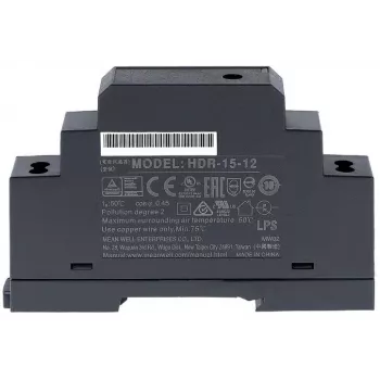 Meanwell MW HDR-15-24 – alimentatore switching per guida DIN 15,2 W 24 V 0,63 A