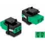 Modulo Keystone DELOCK 87074 connettore LC piatto verde/nero 16,5×29,2×21,9 mm