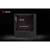 Savio Noctis Glass RGB Cube case per PC, ATX/Micro-ATX/Mini-ITX, frontale in vetro temperato, ventole RGB, nero