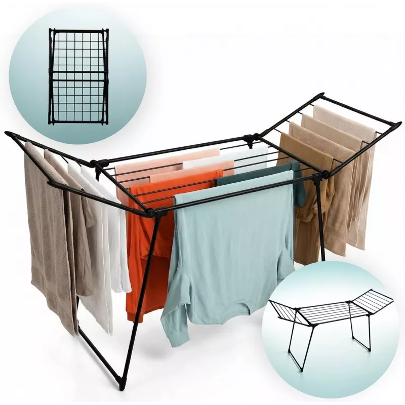 PROMIS SCOPELLO stendibiancheria, estensibile, nero