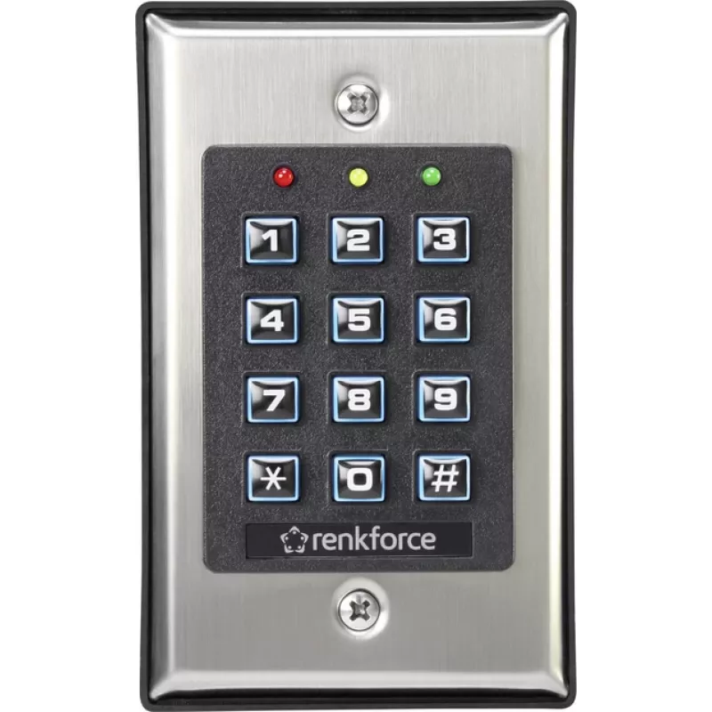 Serratura elettronica a codice Renkforce 1582597 tastiera illuminata da parete/incasso per controllo accessi