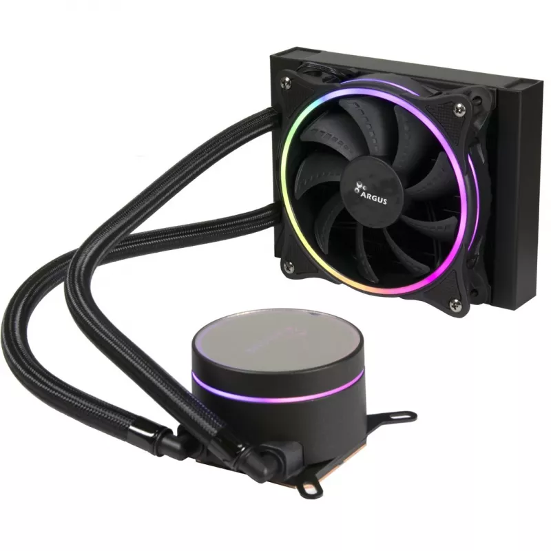 Dissipatore a liquido all-in-one Inter-Tech LC-120 RGB 12 cm nero