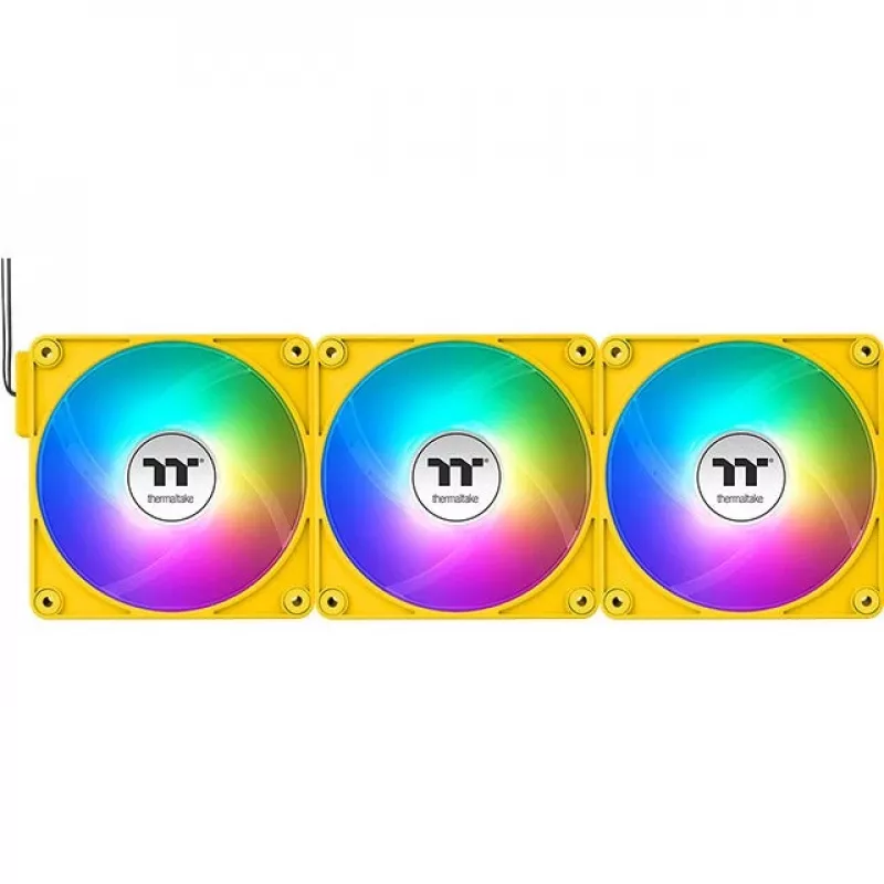 Ventole per case Thermaltake CT120 EX Reverse ARGB 120mm confezione da 3 giallo