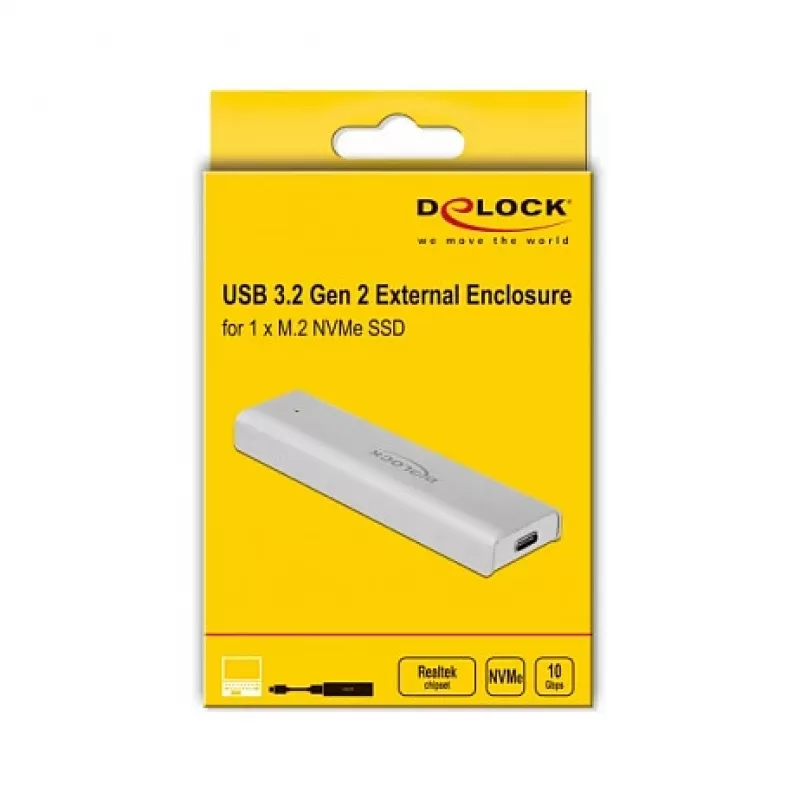 Case per SSD DeLOCK 42634 argento M.2