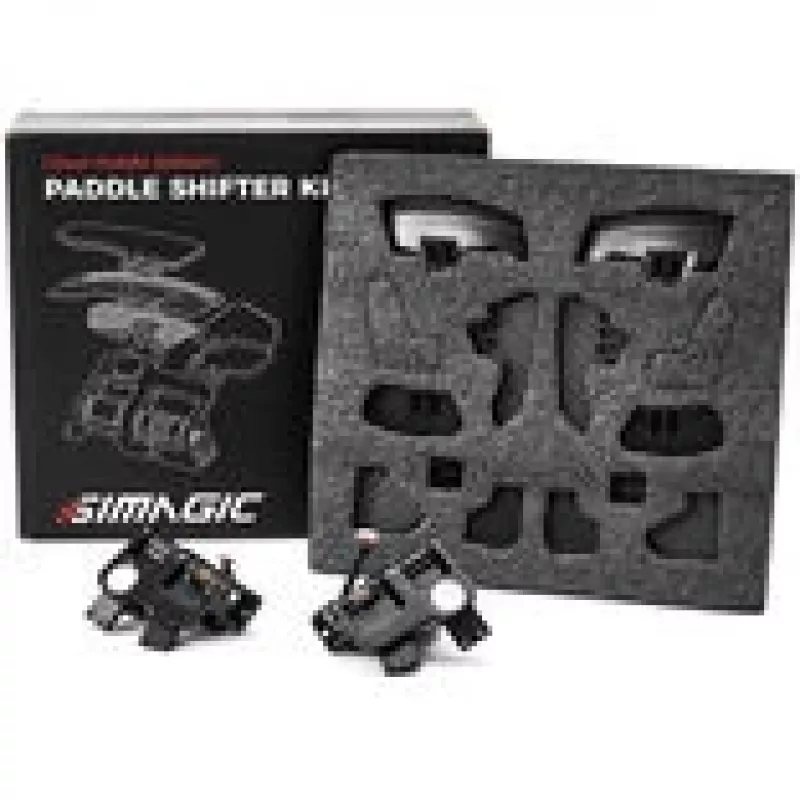 Modulo palette cambio Simagic S410 nero Dual Clutch, unità palette di ricambio per rig da corsa compatibili