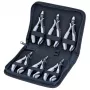 Set di pinze per elettronica di precisione ESD, 6 pezzi (nero/grigio, versione ESD, dissipativa)