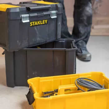 Stanley Essential Tool Valigetta rigida in plastica grigio, giallo