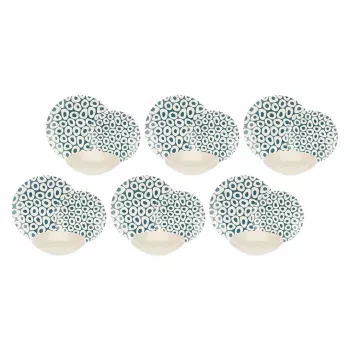Servizio da tavola per 6 persone Rose&Tulipani R18420TA18 design Sea Stones, 18 pezzi