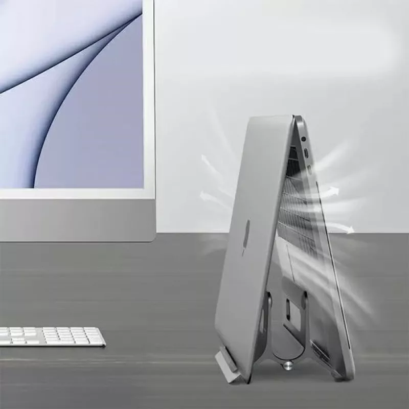 Supporto a gravità per MacBook grigio