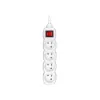 PowerWatch 3 m (4 prese) bianco con interruttore