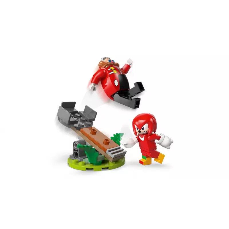 Set giocattolo da costruzione LEGO Sonic the Hedgehog 77005 Knuckles vs Dr Eggman Egg Crusher Mech, 350 pezzi, età 8+