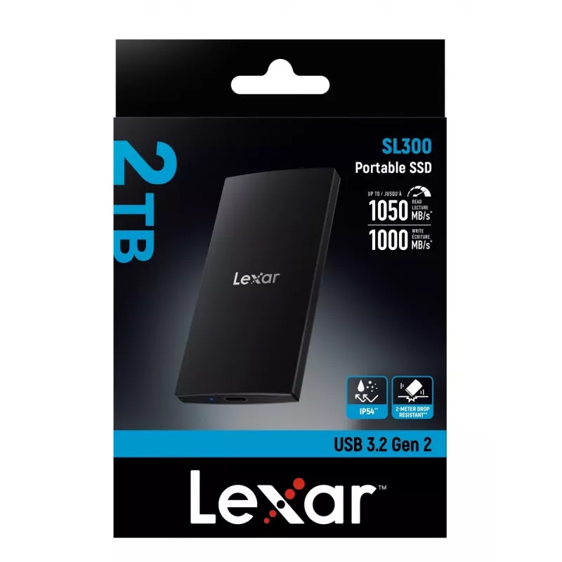 Unità a stato solido esterna Lexar 2TB SSD USB Type-C 3.2 Gen 2 LSL300002T-RNBNG