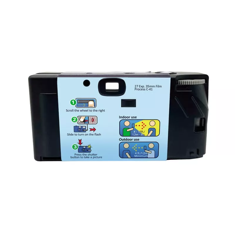Fotocamera compatta per pellicola GT Photo GT27FL 135 mm nero blu 31 mm