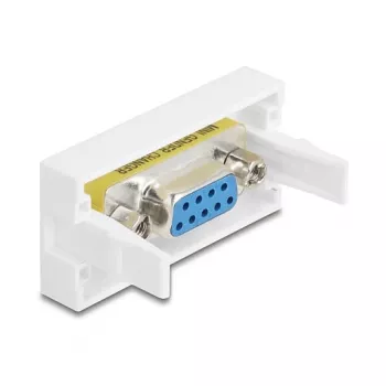 Presa VGA da parete DELOCK 81556, connettore femmina-femmina, bianco, ABS, 45×22,5×17,4 mm