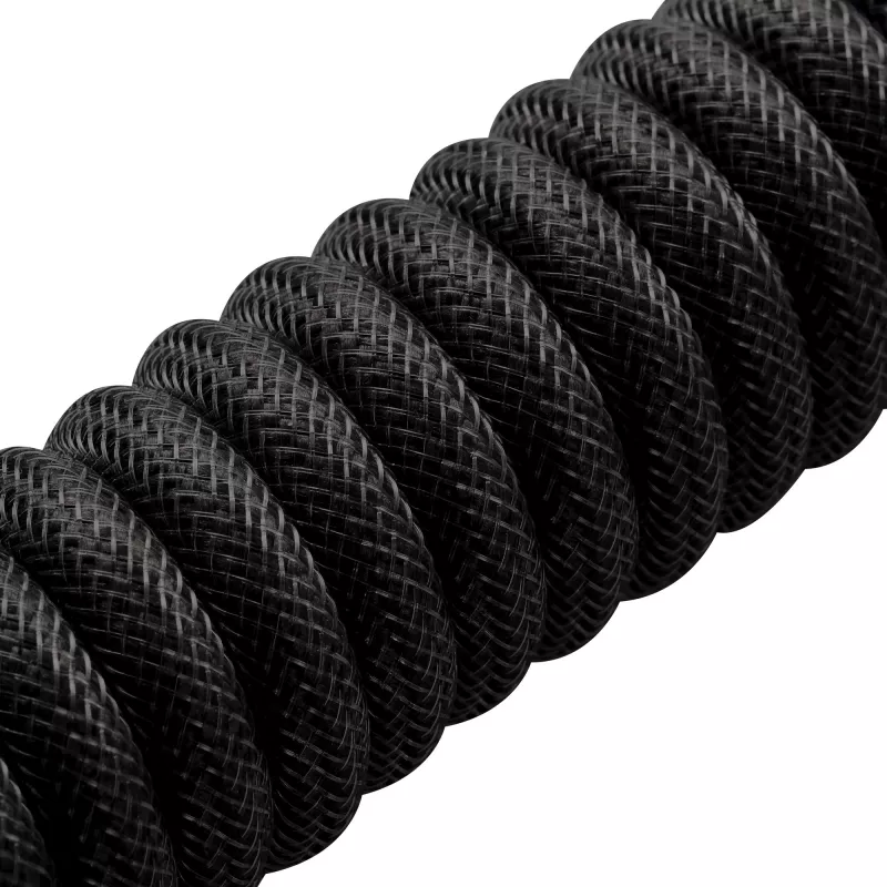 Sharkoon SGK50 Aviator cavo a spirale per SKILLER SGK50, da USB-A a USB-C, 1,85 m, titanio/nero